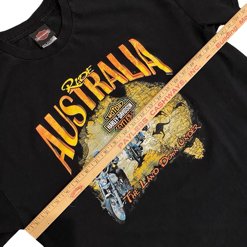 Harley Davidson Ride Australia Down Under T-Shirt Black XL Cairns Magic READ - Picture 8 of 9